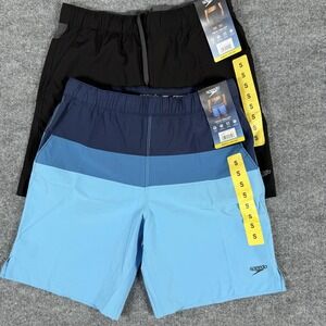 Speedo Tech Volley Shorts Men Small UPF 50 Swim Trunks Water Repellent Beach New